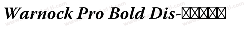 Warnock Pro Bold Dis字体转换